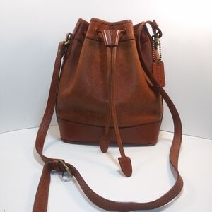 Rare Coach Legacy Drawstring Bucket Sling Bag